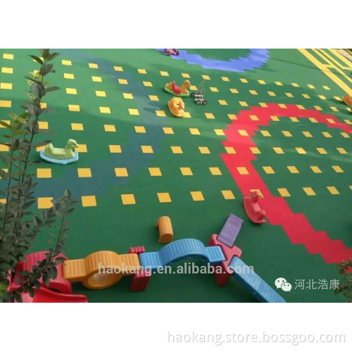 Safe and environmental protection outdoor playground floor tile
